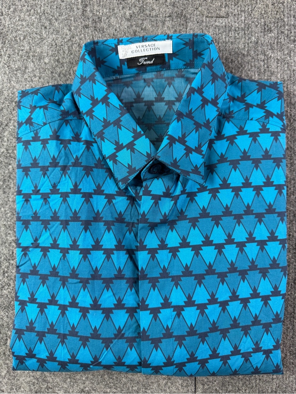 Versace Collection Trend Mens Cotton Long Sleeve Button Up Shirt Size 39-15.5